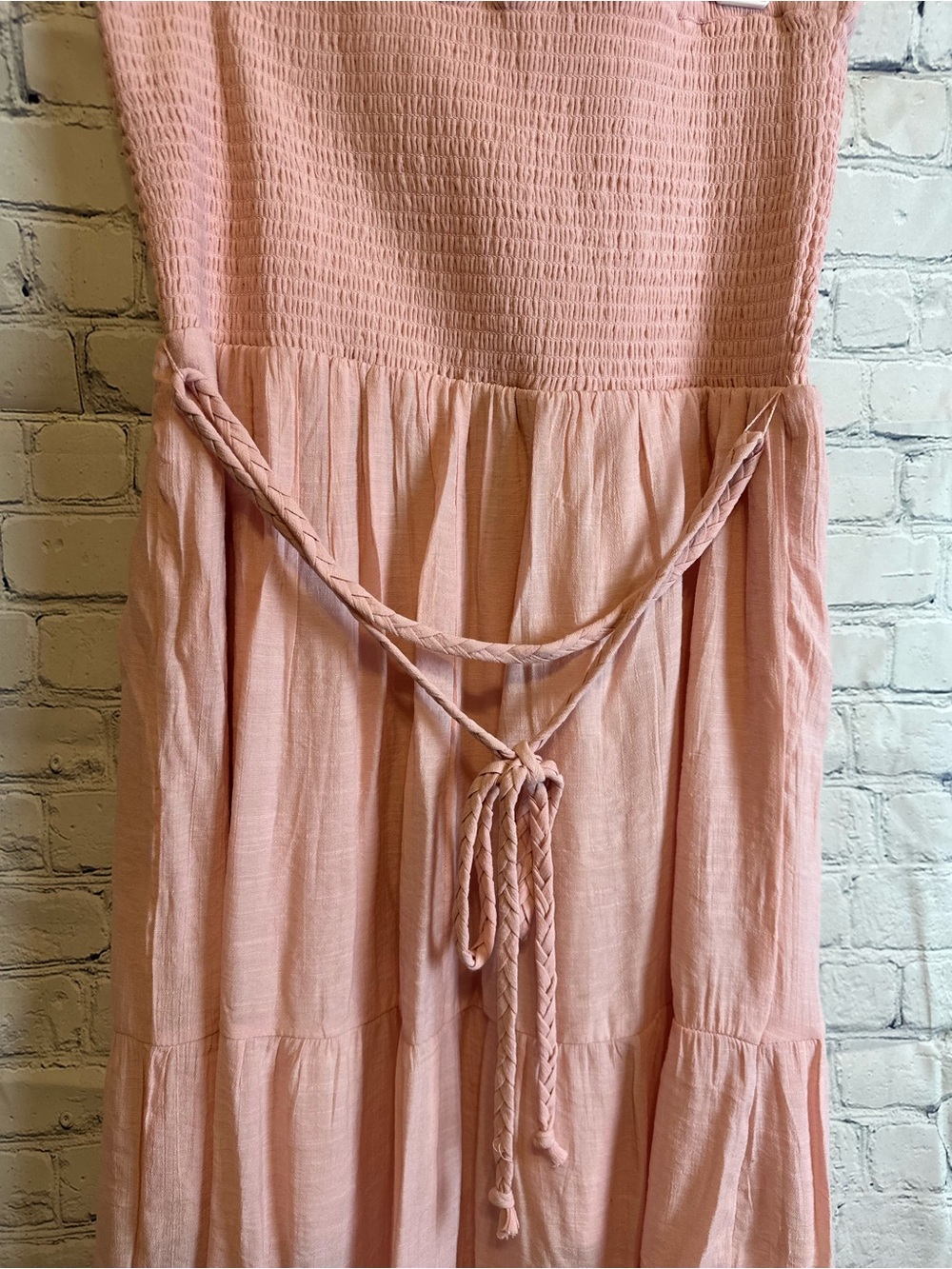 Derek Heart Dusty Pink Smocked Strapless Maxi Dress - Picture 2 of 3